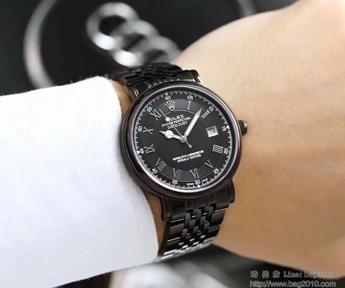 ROLEX勞力士 最新經典羅馬字面 男裝鋼帶 進口全自動機械 男士腕表 30米防水  wssb4761